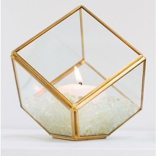 Gold Geometric Container 