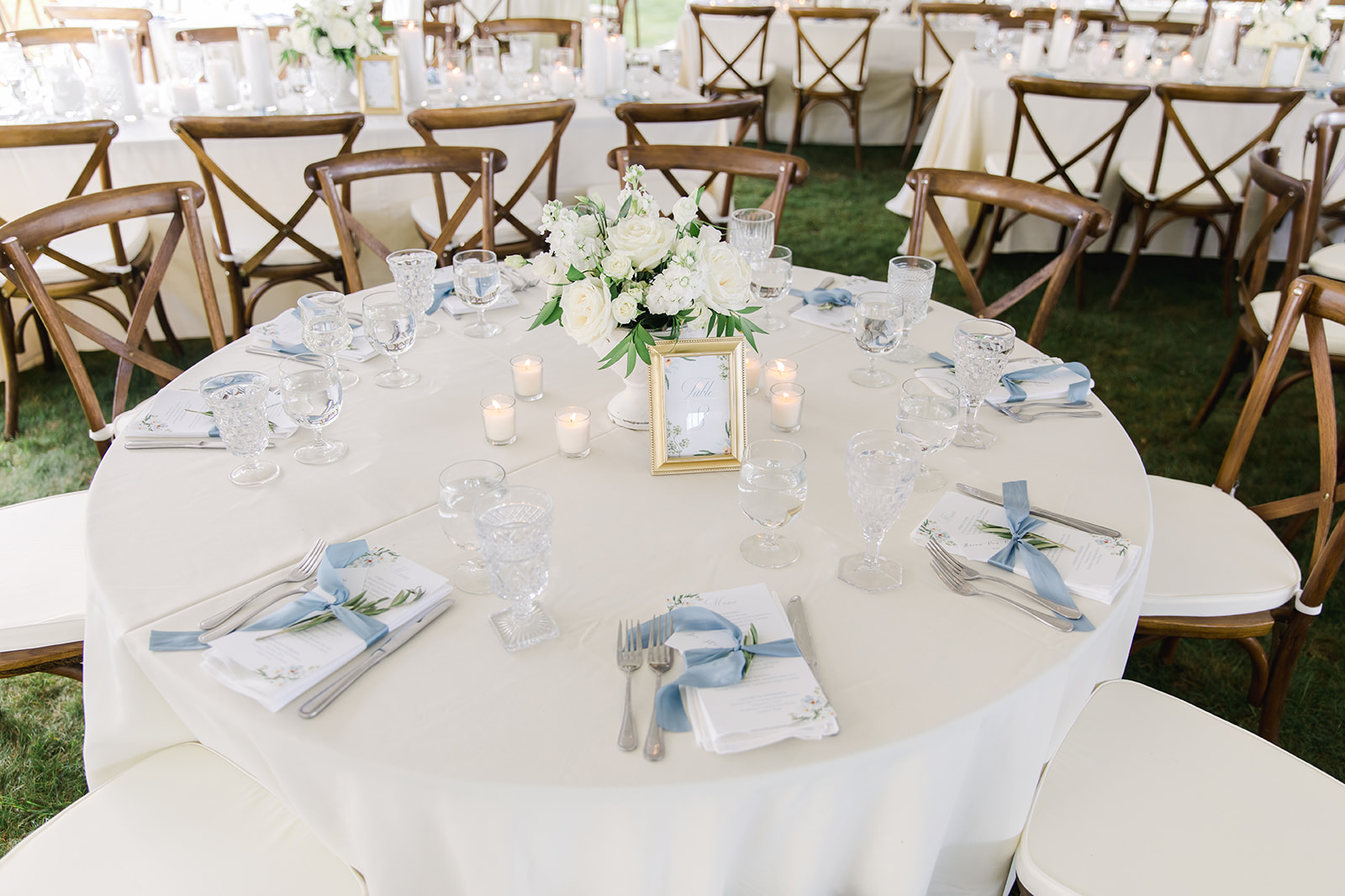 Guest Tables - Tented Michigan Wedding