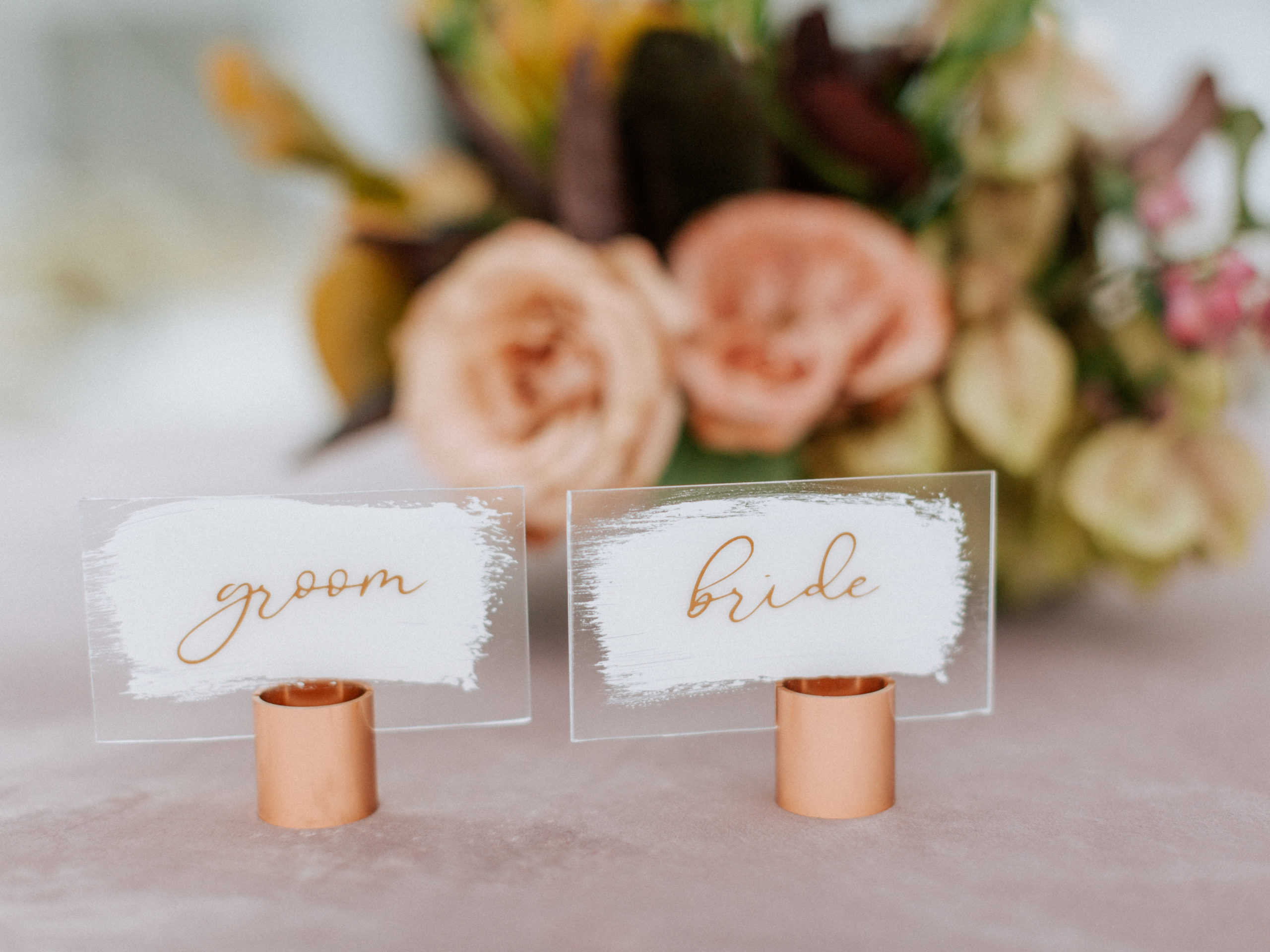 Copper Place Card Holders