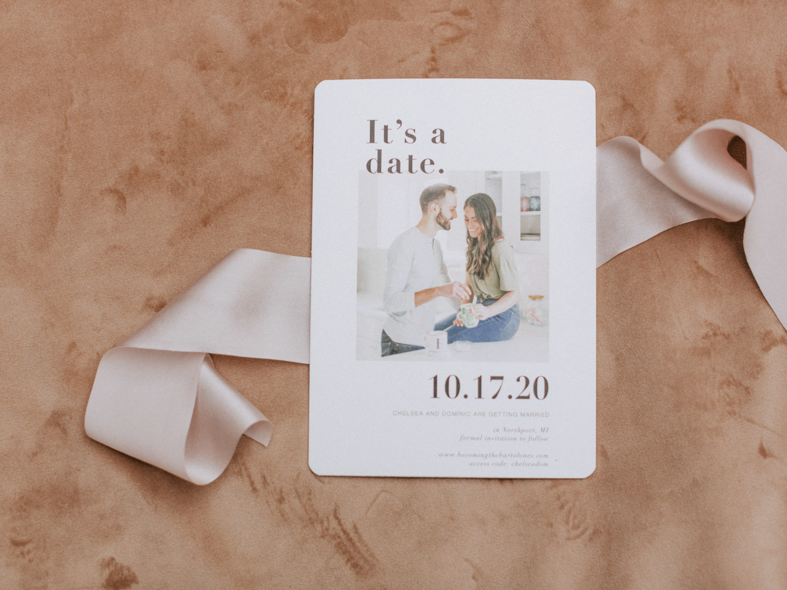 Save The Date Flatlay